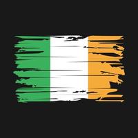 vetor de escova de bandeira da irlanda