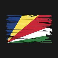 vetor de escova de bandeira de seychelles