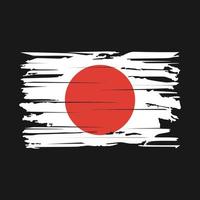 vetor de escova de bandeira do japão