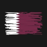 vetor de pincel de bandeira do qatar