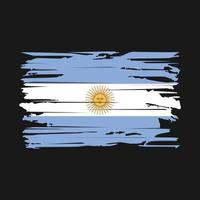 vetor de pincel de bandeira argentina