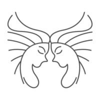 Gêmeos ícone logotipo Projeto vetor