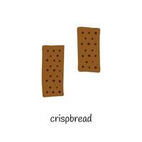 rabisco centeio sueco crispbreads. vetor