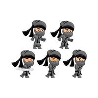 conjunto de caracteres do jogo ninja vetor