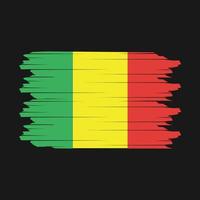 vetor de pincel de bandeira do mali