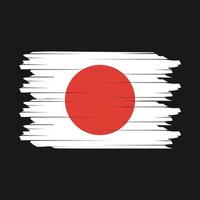 vetor de escova de bandeira do japão