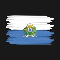 vetor de escova de bandeira de san marino