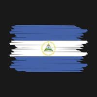 vetor de escova de bandeira da nicarágua