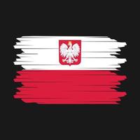 vetor de pincel de bandeira da polônia