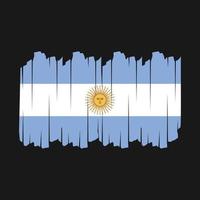 ilustração vetorial de pincel de bandeira argentina vetor