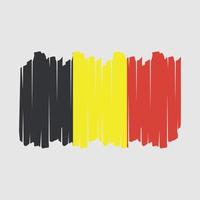 ilustração vetorial de pincel de bandeira da Bélgica vetor