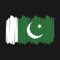 ilustração vetorial de pincel de bandeira do Paquistão vetor