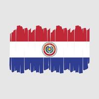 ilustração vetorial de pincel de bandeira do paraguai vetor