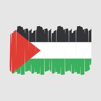 ilustração vetorial de pincel de bandeira da palestina vetor