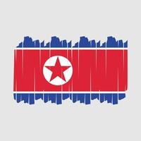 ilustração em vetor pincel de bandeira da coreia do norte