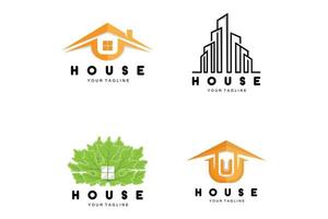 logotipo da casa, design de móveis de construção, vetor de construção, ícone de marca de propriedade, imóveis, habitação