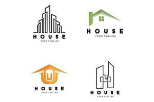logotipo da casa, design de móveis de construção, vetor de construção, ícone de marca de propriedade, imóveis, habitação