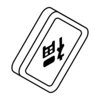 único Projeto ícone do chinês cartão vetor