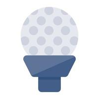 um ícone de design exclusivo de tee de golfe vetor