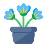 conceitualizando plano Projeto ícone do vaso de flores vetor