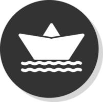 design de ícone de vetor de barco de papel