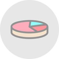 design de ícone de vetor de gráfico de pizza 3D