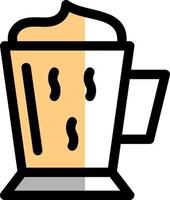 design de ícone de vetor de café com leite