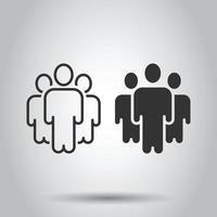 ícone de comunicação de pessoas em estilo simples. as pessoas vector a ilustração sobre fundo branco. conceito de negócio de parceria.
