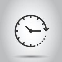 ícone de relógio em estilo simples. assista a ilustração vetorial no fundo branco isolado. conceito de negócio de temporizador. vetor