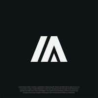 simples linha monocromático negrito letras aa logotipo Projeto símbolo vetor com interconexão conceito