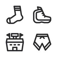 basquetebol ícones definir. meias, sapato, estádio, calça. perfeito para local na rede Internet Móvel aplicativo, aplicativo ícones, apresentação, ilustração e qualquer de outros projetos vetor