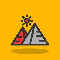 design de ícone de vetor de pirâmides do deserto