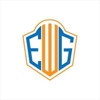 ewg abstrato monograma escudo logotipo Projeto em branco fundo. ewg criativo iniciais carta logotipo. vetor