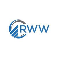 rww plano contabilidade logotipo Projeto em branco fundo. rww criativo iniciais crescimento gráfico carta logotipo conceito. rww vetor