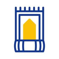 tapete ícone duotônico azul amarelo estilo Ramadã ilustração vetor elemento e símbolo perfeito.
