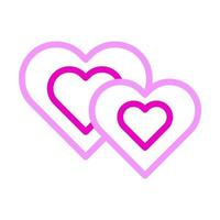 coração ícone duocolor Rosa estilo namorados ilustração vetor elemento e símbolo perfeito.