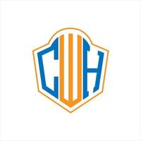 cwh abstrato monograma escudo logotipo Projeto em branco fundo. cwh criativo iniciais carta logotipo. vetor