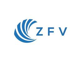 zfv carta logotipo Projeto em branco fundo. zfv criativo círculo carta logotipo conceito. zfv carta Projeto. vetor