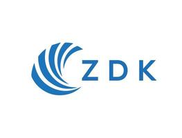 zdk carta logotipo Projeto em branco fundo. zdk criativo círculo carta logotipo conceito. zdk carta Projeto. vetor
