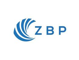 zbp carta logotipo Projeto em branco fundo. zbp criativo círculo carta logotipo conceito. zbp carta Projeto. vetor