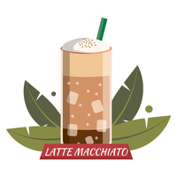 latte macchiato vetor