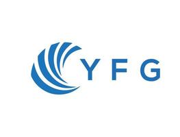 yfg carta logotipo Projeto em branco fundo. yfg criativo círculo carta logotipo conceito. yfg carta Projeto. vetor