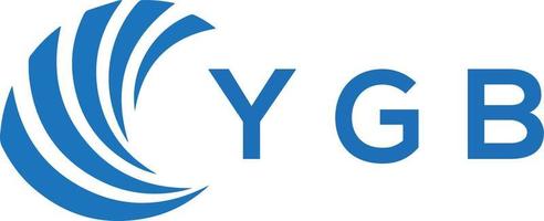 ygb carta logotipo Projeto em branco fundo. ygb criativo círculo carta logotipo conceito. ygb carta Projeto. vetor