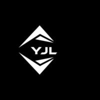 yjl abstrato monograma escudo logotipo Projeto em Preto fundo. yjl criativo iniciais carta logotipo. vetor