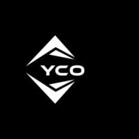 yco abstrato monograma escudo logotipo Projeto em Preto fundo. yco criativo iniciais carta logotipo. vetor