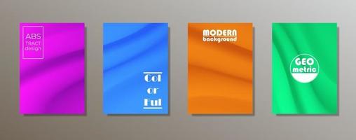 design de capas minimalistas coloridas. gradientes de padrão geométrico mínimo vetor