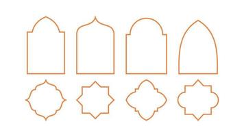oito islâmico formas isolado em branco fundo para Ramadã conceito. vetor