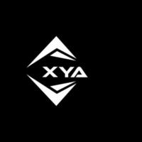 xya abstrato monograma escudo logotipo Projeto em Preto fundo. xya criativo iniciais carta logotipo. vetor