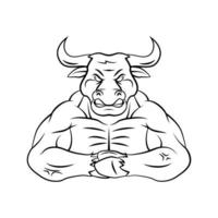 touro símbolo em branco fundo vetor