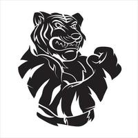 Forte tigre tatuagem ilustração vetor